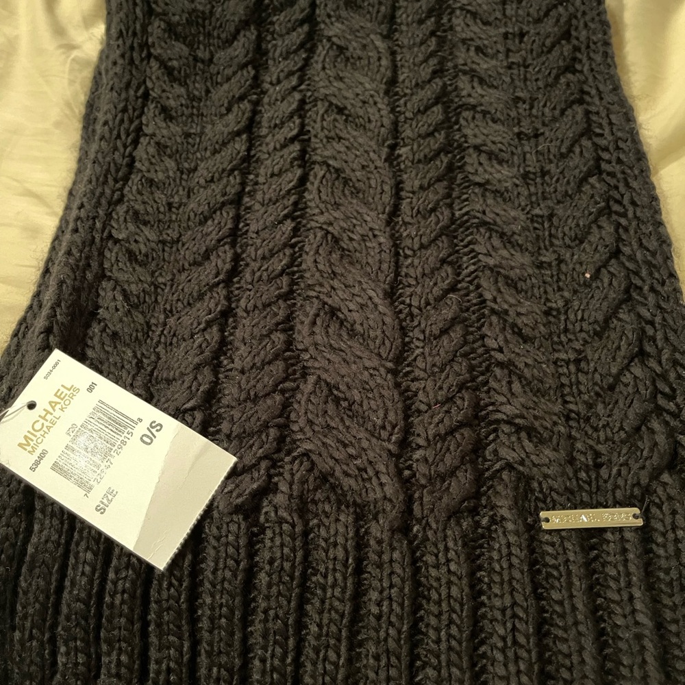 Michael Kors Black Knit Scarf